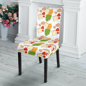 Sandwich Pattern Print Design 02 Dining Chair Slipcover