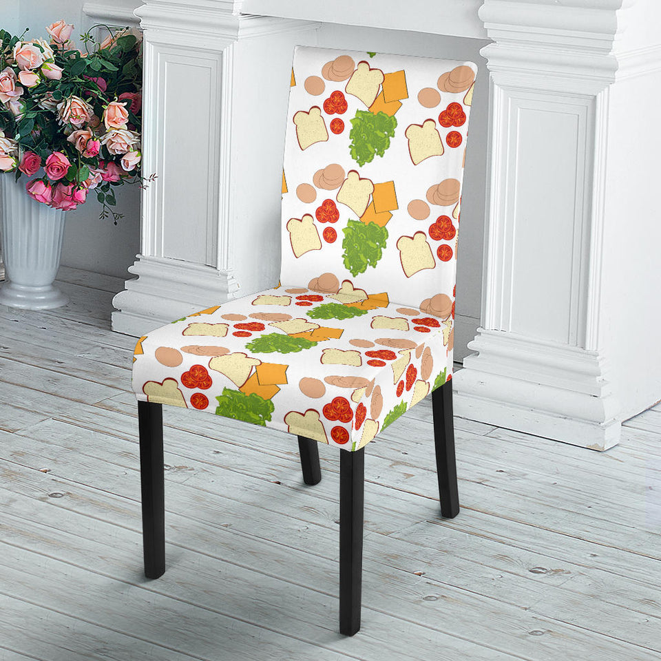Sandwich Pattern Print Design 02 Dining Chair Slipcover