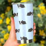 Sleep Boston Terrier Bone Pattern Tumbler