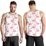 Pink Swan Pattern Men Tank Top