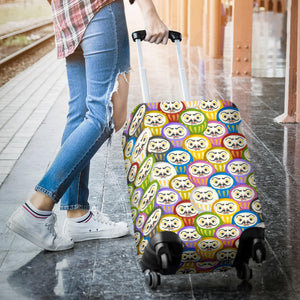 Colorful Daruma Pattern Luggage Covers