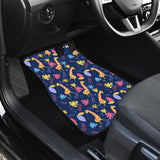 Giraffe Pattern Print Design 04 Front and Back Car Mats