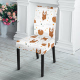 Guinea Pig Pattern Print Design 01 Dining Chair Slipcover