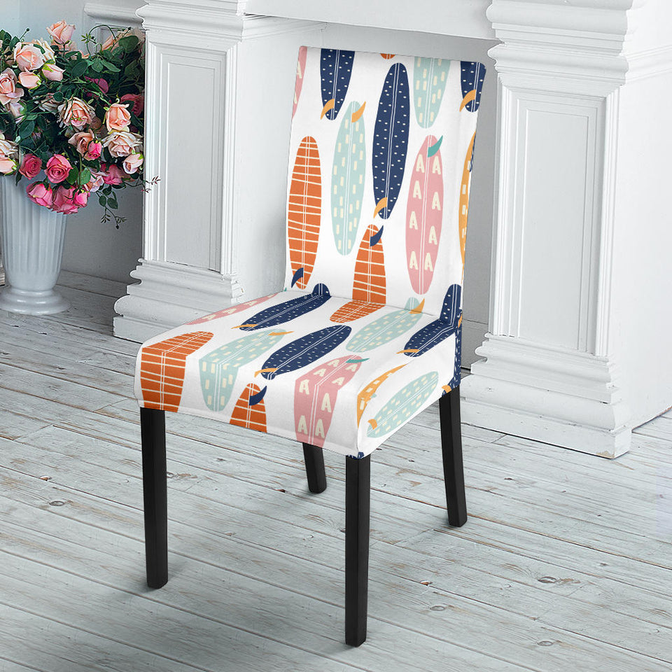 Surfboard Pattern Print Design 04 Dining Chair Slipcover