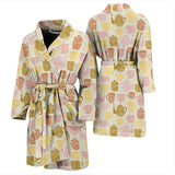 Tea pots Pattern Print Design 02 Men Bathrobe