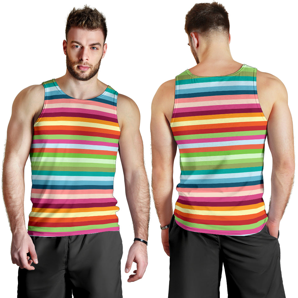 Rainbow Pattern Men Tank Top