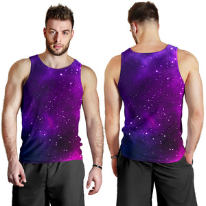 Pink Space Galaxy Pattern4 Men Tank Top