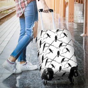 Crow Pattern Background Luggage Covers