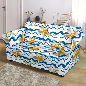 Starfish Pattern Loveseat Couch Slipcover