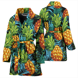 Pineapple Pattern Women Bathrobe