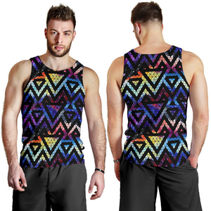 Space Colorful Tribal Galaxy Pattern Men Tank Top