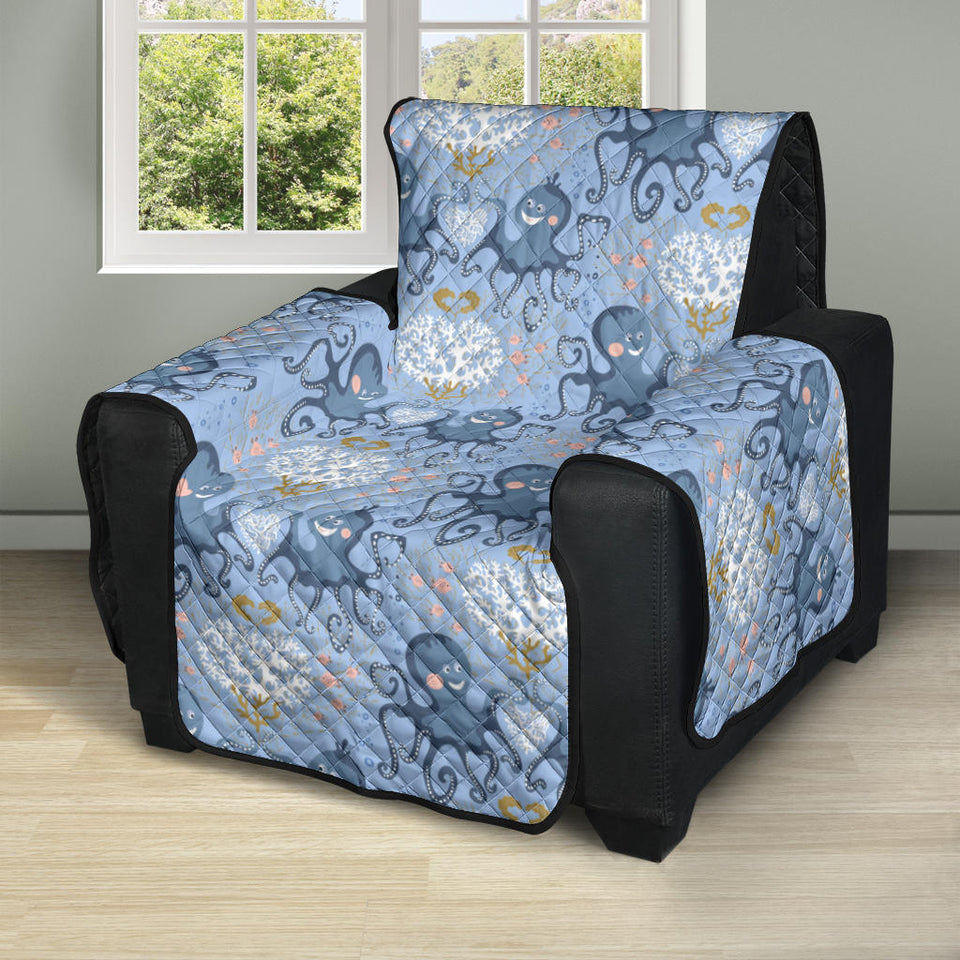 Octopus Heart Pattern Recliner Cover Protector