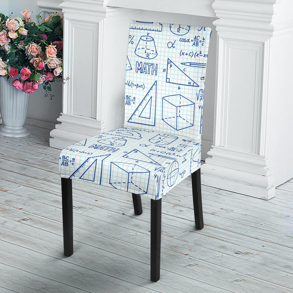 Math Pattern Print Design 03 Dining Chair Slipcover
