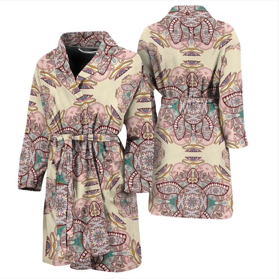 Sea Turtle Tribal Pattern Men Bathrobe