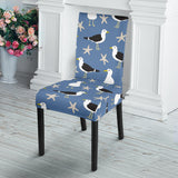 Seagull Pattern Print Design 01 Dining Chair Slipcover
