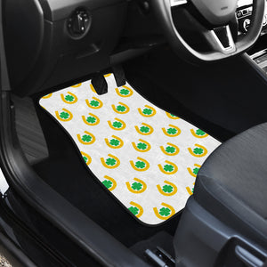 Horseshoes Pattern Print Design 03 Front and Back Car Mats