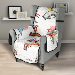 Sushi Japanese Pattern Chair Cover Protector