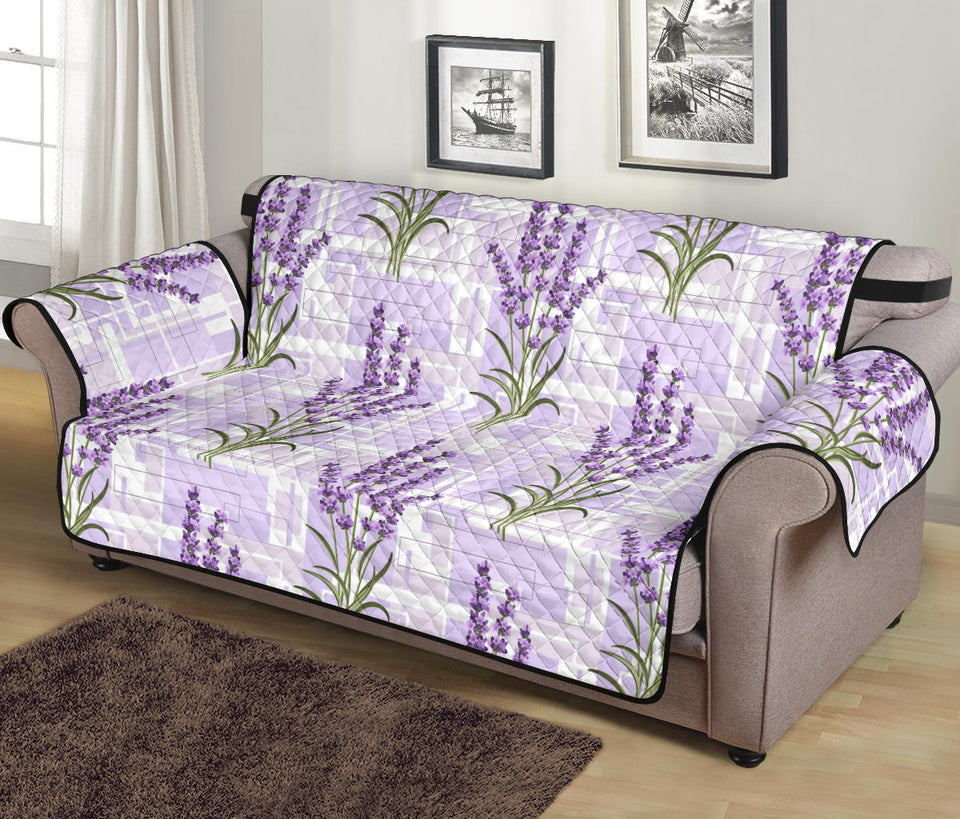 Lavender Pattern Theme Sofa Cover Protector