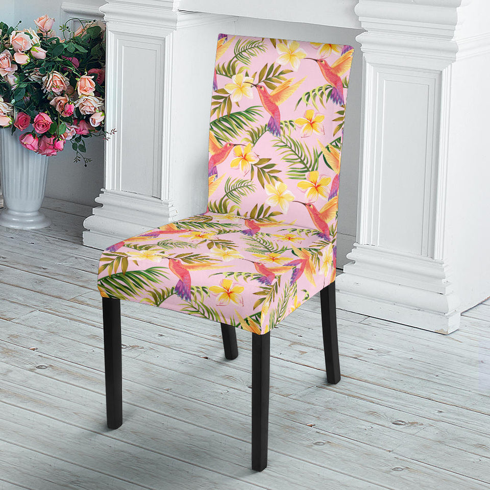 Hummingbird Pattern Print Design 03 Dining Chair Slipcover