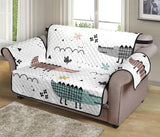 Cute Crocodile Pattern Loveseat Couch Cover Protector