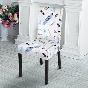 Surfboard Pattern Print Design 01 Dining Chair Slipcover