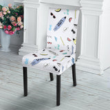 Surfboard Pattern Print Design 01 Dining Chair Slipcover