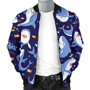 Shark Funny Pattern Men Bomber Jacket