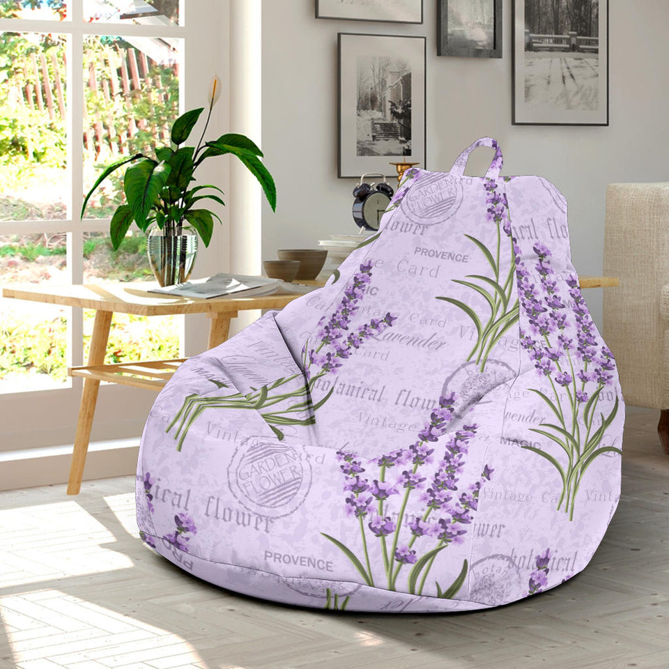 Lavender Pattern Background Bean Bag Cover