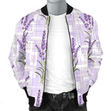 Lavender Pattern Theme Men Bomber Jacket