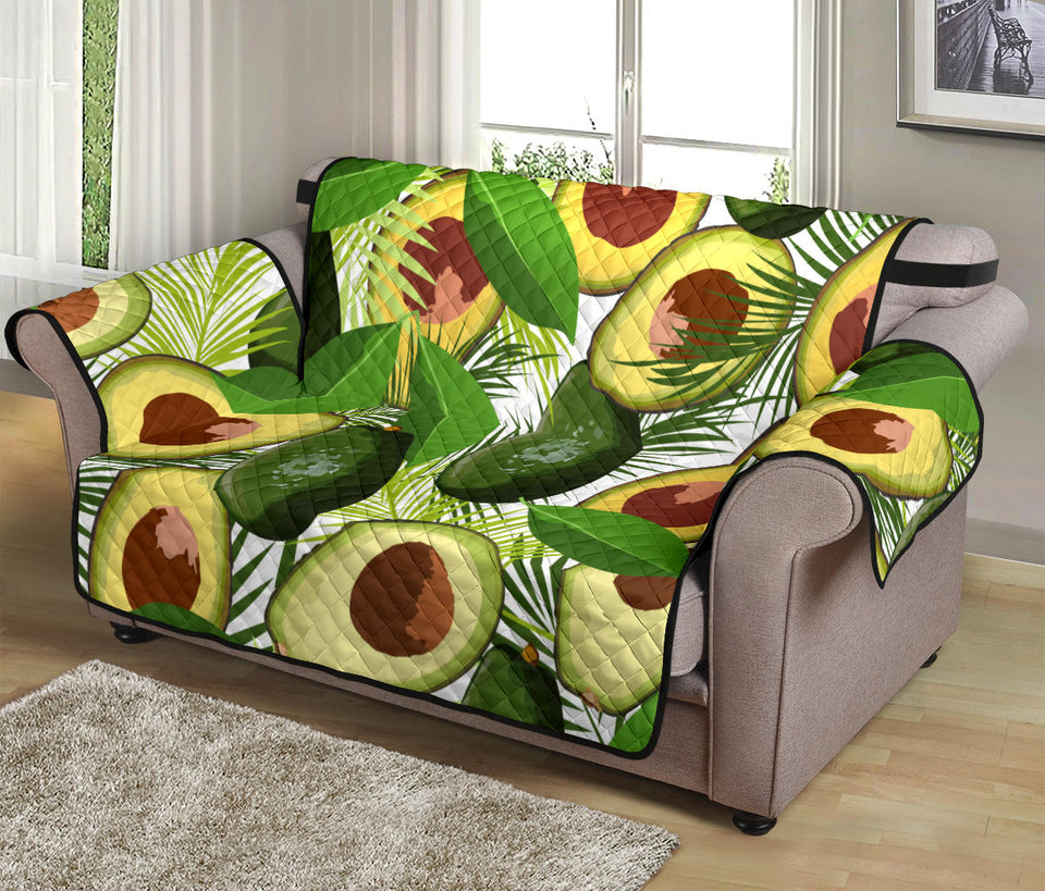 Avocado Leaves Pattern Loveseat Couch Cover Protector