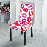 Lips Pattern Print Design 04 Dining Chair Slipcover