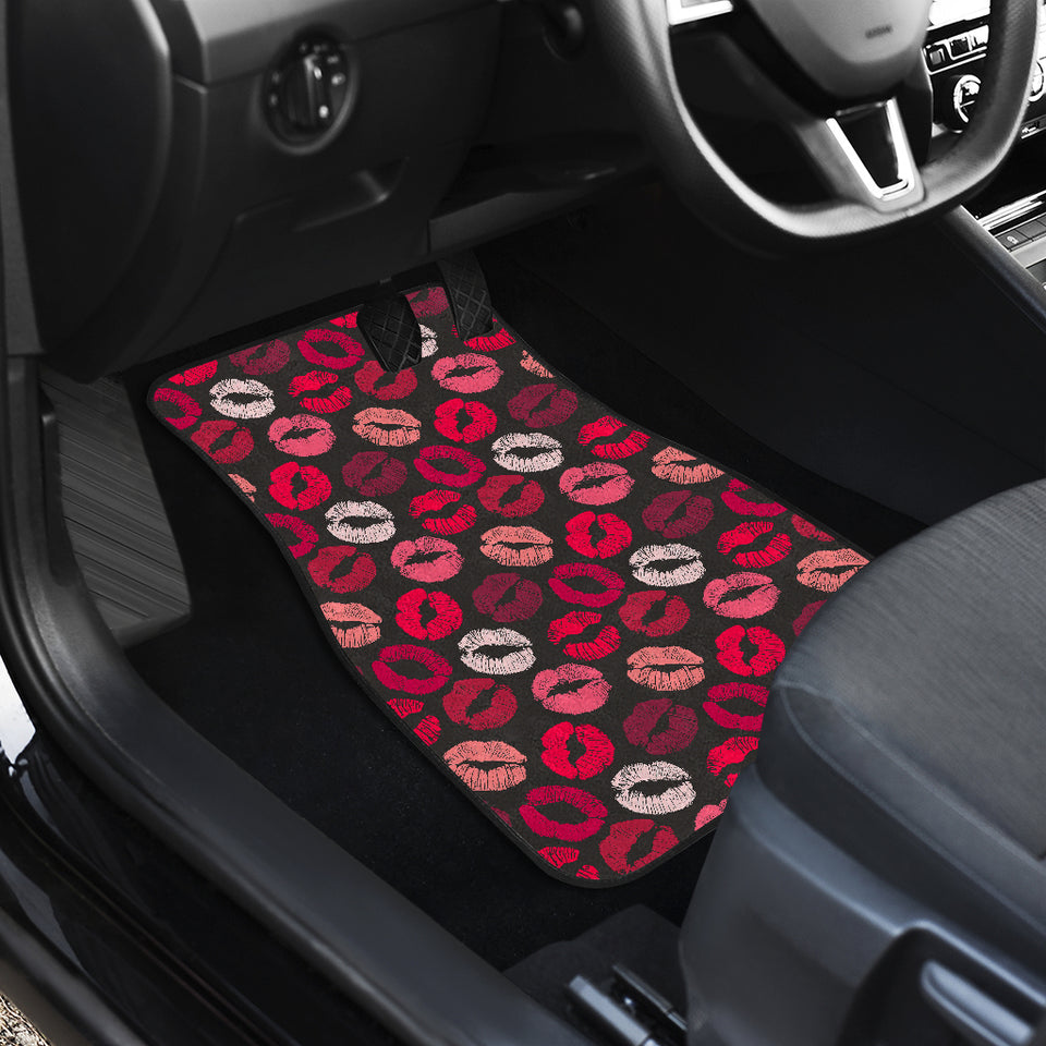 Lips Pattern Print Design 02 Front Car Mats