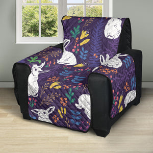 Rabbit Leaves Pattern Recliner Cover Protector