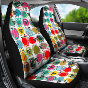 Colorful Sheep Pattern Universal Fit Car Seat Covers