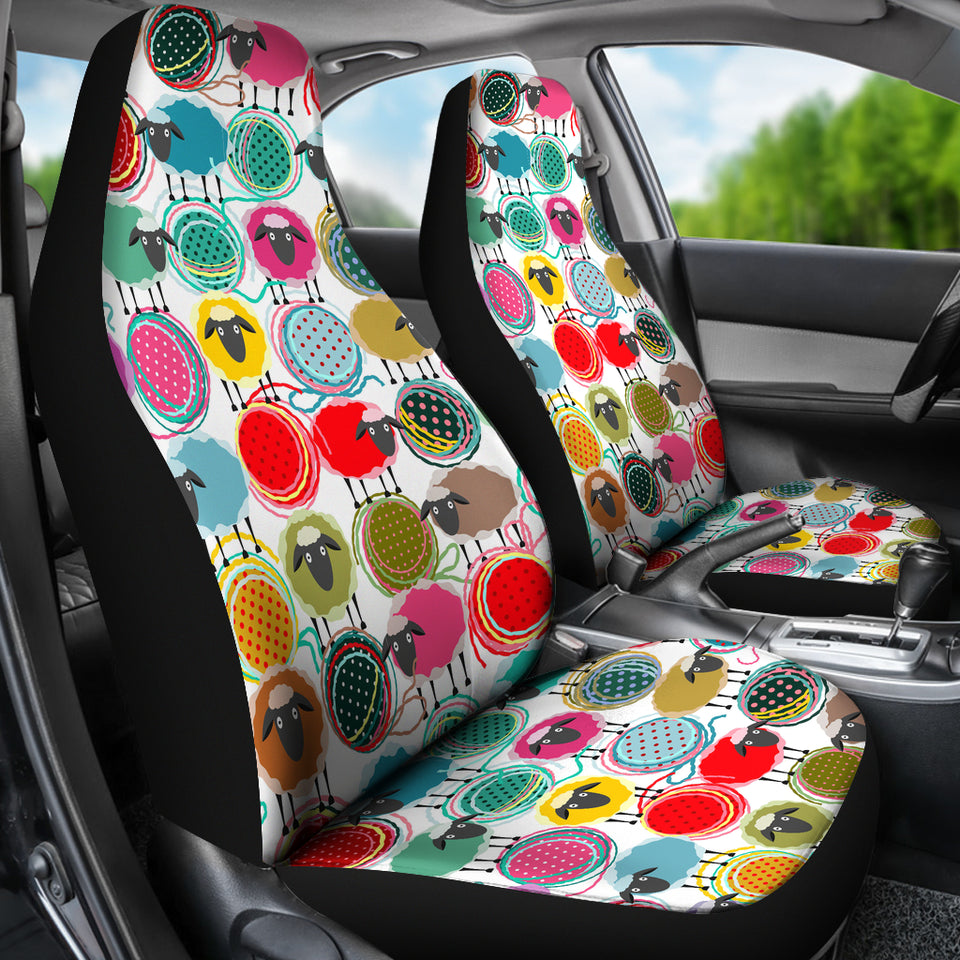 Colorful Sheep Pattern Universal Fit Car Seat Covers