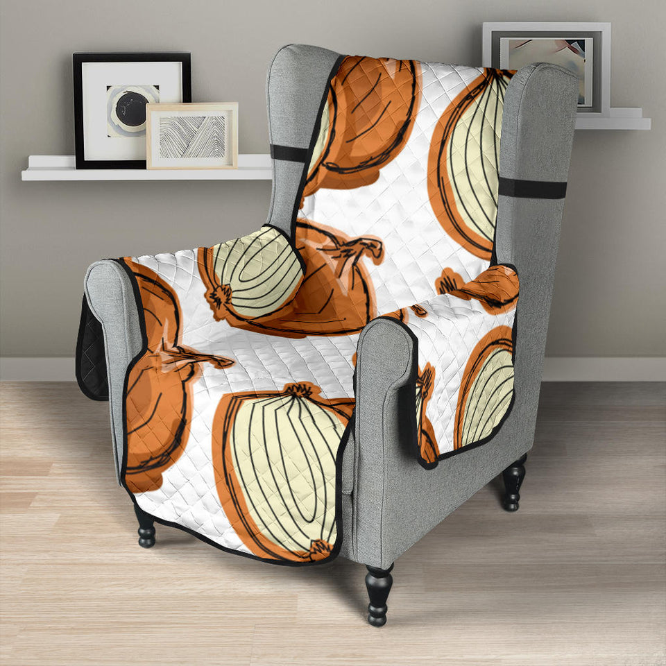 Onion Theme Pattern Chair Cover Protector