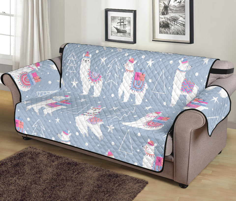 Llama Chirstmas Pattern Sofa Cover Protector