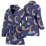 Moon Star Could Pattern Women Bathrobe