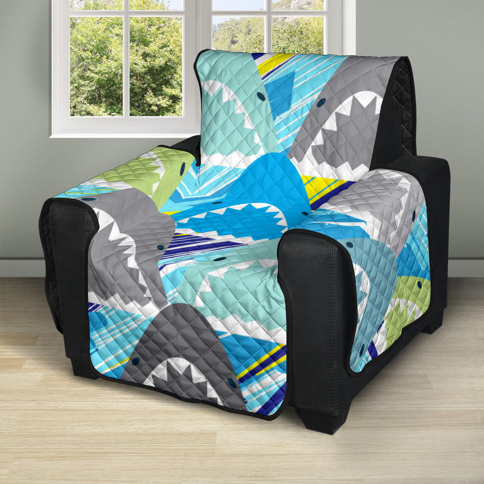 Shark Head Pattern Recliner Cover Protector