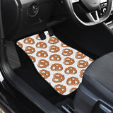 Pretzels Pattern Print Design 05 Front and Back Car Mats