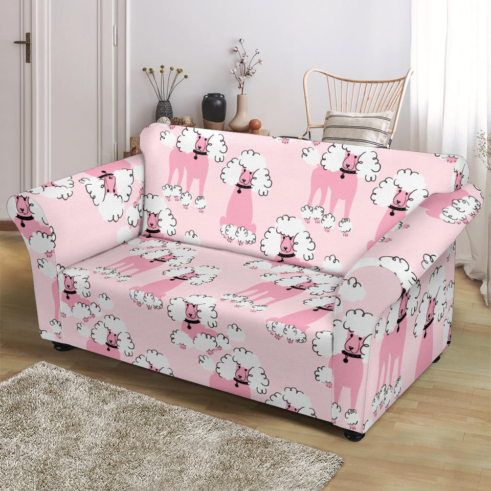 Poodle Pattern Loveseat Couch Slipcover