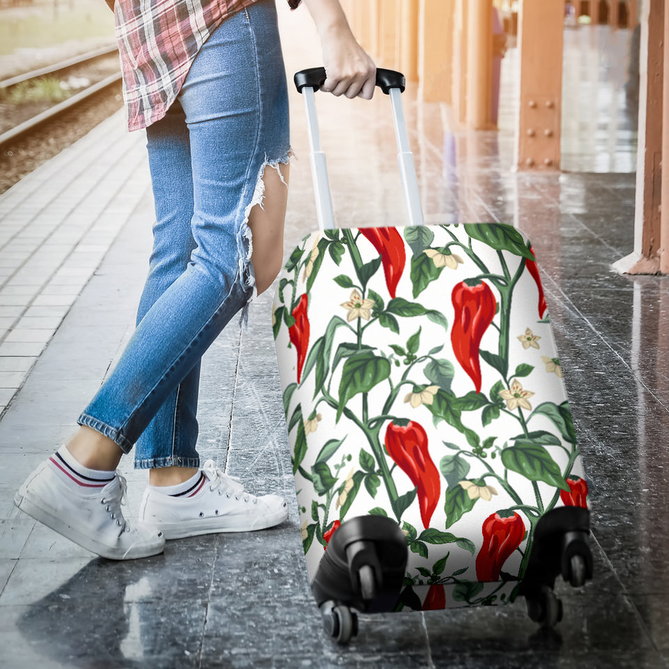 Chili Leaves Flower Pattern Luggage Covers
