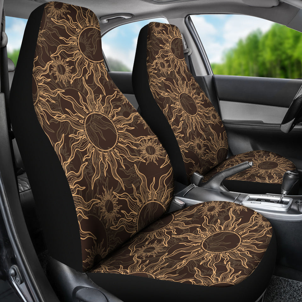 Sun Pattern Theme Universal Fit Car Seat Covers