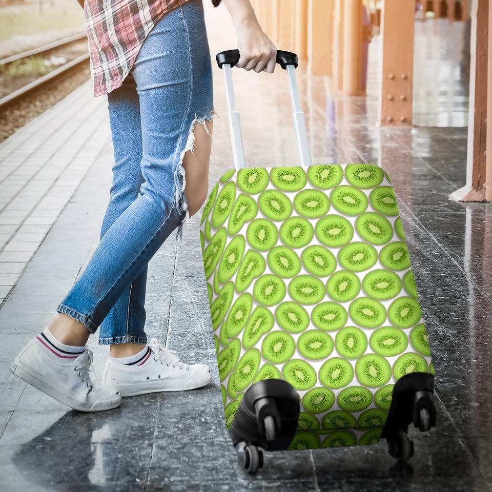 Sliced Kiwi Pattern Background Luggage Covers