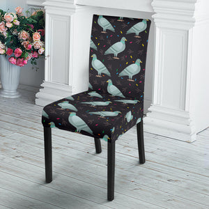 Pigeon Pattern Print Design 01 Dining Chair Slipcover