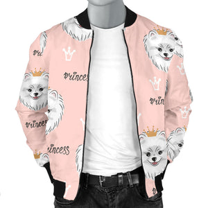 Pomeranian Pattern Men Bomber Jacket