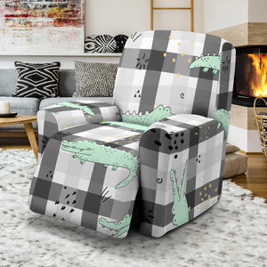 Crocodile Pattern Stripe background Recliner Chair Slipcover