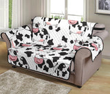 Cute Cow Pattern Loveseat Couch Cover Protector