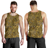 Saxophone Gold Pattern Men Tank Top