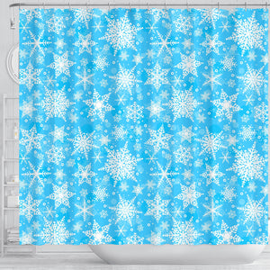 Snowflake Pattern Shower Curtain Fulfilled In US
